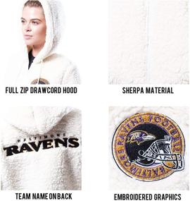 img 1 attached to 🏈 Sophisticated Style meets NFL Spirit: Ultra Game Women's Soft Fleece Sherpa Hoodie Jacket