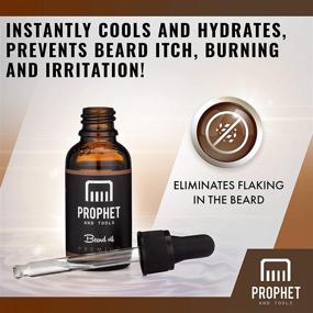 img 1 attached to 🧔 Advanced Beard Oil and Comb - Cutting-edge Formula for Hydration, Split End Treatment, Soothes Skin Irritation &amp; More, Immediate Results, Non-Greasy Facial Hair Oil