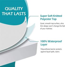 img 2 attached to 🌧️ Ultimate Protection: 2 Pack Waterproof King Size Mattress Protector – Deep Pocket Fitted Cover up to 18” – Soft Knitted Breathable Fabric