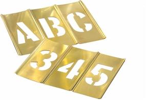 img 1 attached to 🔢 CH Hanson Brass Interlocking Stencils, Numbers & Letters