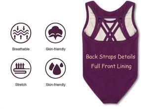 img 1 attached to 🩰 Stylish Sleeveless Ballet Gymnastics Leotards for Girls - Fun and Functional Crisscross Back Dancewear Unitards