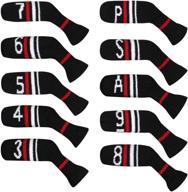 🏌️ scott edward pack of 10 iron golf club head covers - cute and durable golf club head protector with washable socks shape logo