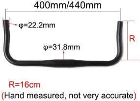 img 3 attached to 🚲 UPANBIKE Bullhorn Handlebar – Lightweight Aluminum Alloy Bar with φ31.8mm Diameter and Width Options of 400mm or 440mm for Fixed Gear Bikes and Road Bikes