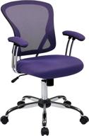 🪑 osp home furnishings avenue six jul26-512 juliana purple mesh task chair with adjustable mesh back, padded seat, arms, and chrome accents logo