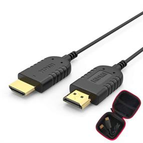 img 4 attached to Super Flexible Slim HDMI Cable - Ultra Thin 2.6 FT 4K, HDMI 2.0 Cord with High Speed, 🔌 Supports 3D, Ethernet, ARC, HDR - World's Thinnest HDMI Cables for Gimbal, Nintendo Switch, PS4, Xbox, PC, TV, Monitor