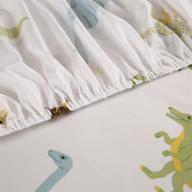 sdiii 3pcs white dinosaur bedding sheet sets with 1 fitted sheet and 2 pillowcases for kids, boys, and girls - twin, white logo