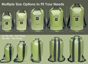 img 3 attached to 🌊 YUMQUA Waterproof Dry Bag Backpack - 5L/10L/20L/30L/40L Sizes - Roll Top Floating Storage Bags for Kayaking, Boating, Swimming, Hiking, Camping, Fishing