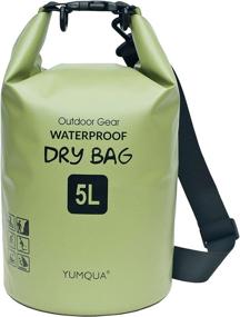img 4 attached to 🌊 YUMQUA Waterproof Dry Bag Backpack - 5L/10L/20L/30L/40L Sizes - Roll Top Floating Storage Bags for Kayaking, Boating, Swimming, Hiking, Camping, Fishing