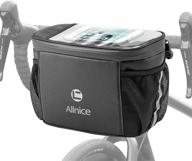 🚲 allnice bike handlebar bag 4l: thermal insulation, water resistant, reflective strap, touch screen pouch - ideal bicycle front bag for men and women logo