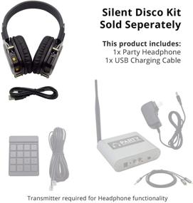 img 2 attached to 🎧 Wireless RF Silent Disco Headphones - Up to 1500 Foot Range, 12 Hour Battery Life - Ideal for Colleges, Churches, Events, Conferences, and Group Listening Activities