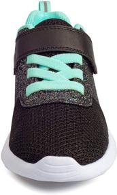 img 2 attached to Harvest Land Girls Sneakers: Glittery Fashion Running Shoes with Breathable Mesh, Convenient 👟 Hook and Loop, Slip-on Style - Ideal for Toddlers, Little Kids, and Big Kids