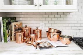 img 1 attached to 🔨 Set of 4 Hammered Stainless Steel Canisters with Copper Finish - by Creative Co-Op