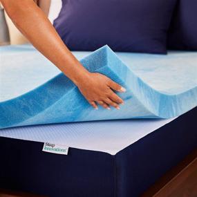 img 3 attached to 😌 Experience Cool Comfort with the Sleep Innovations Cooling Gel Memory Foam Mattress Topper, 3 Inches, King Size