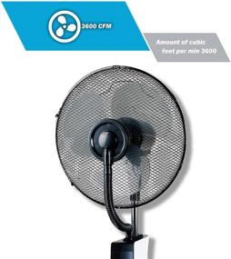 img 1 attached to 🌀 XBrand 16 Inch Tall Intelligent Cool Standing Oscillating Misting Fan - Black & White: Stay Refreshed and Comfortable