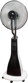 img 4 attached to 🌀 XBrand 16 Inch Tall Intelligent Cool Standing Oscillating Misting Fan - Black & White: Stay Refreshed and Comfortable
