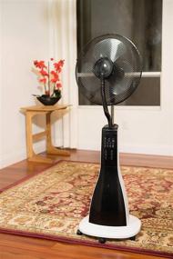 img 3 attached to 🌀 XBrand 16 Inch Tall Intelligent Cool Standing Oscillating Misting Fan - Black & White: Stay Refreshed and Comfortable
