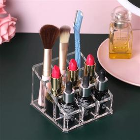 img 1 attached to MOSIKER Lipstick Organizers Transparent Cosmetic