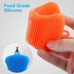 img 3 attached to 🧽 4PCS OstWony Silicone Dish Sponges: Super Durable Food-Grade, Multi-Purpose, and Efficient Kitchen Gadgets