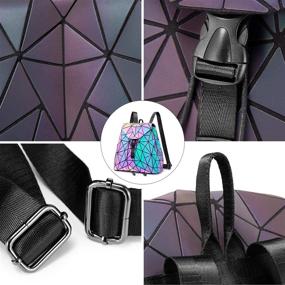 img 2 attached to Geometric Luminous Crossbody Holographic Reflective Women's Handbags & Wallets and Crossbody Bags