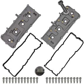 img 4 attached to 2004-2016 Nissan Armada NV2500 NV3500 Pathfinder Titan Infiniti QX56 5.6L Valve Cover Set with 🚗 Bolts, Oil Cap, Gaskets, Spark Plug Tube Seals, and PCV Valve - Compatible with #13264-ZE01A 13264-ZE00A