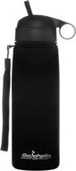 🍶 seychelle stainless steel alkaline water bottle: insulated & filtered - 26oz (matte black) логотип