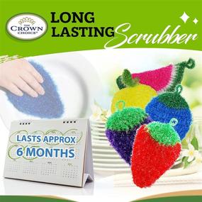 img 1 attached to 🍓 Revitalize your dishwashing routine with Fruit Scrubbies by Dish Scrubbie (10PK Mix) – Versatile Dish Washing Scrubbers for Sparkling Clean Dishes, Cookware, Tubs, and Sinks – A Perfect Alternative to Mr Scrubby Sponge – Unique Kitchen Stocking Stuffers for Women+