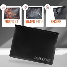 img 2 attached to Fire and Waterproof Pouch (2000℉) - Safeguard Cash, Passports, and Documents with a Fireproof Money Bag for Secure Money Storage, Fireproof and Waterproof Protection