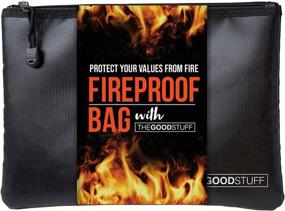 img 4 attached to Fire and Waterproof Pouch (2000℉) - Safeguard Cash, Passports, and Documents with a Fireproof Money Bag for Secure Money Storage, Fireproof and Waterproof Protection