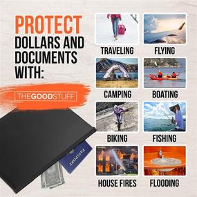 img 1 attached to Fire and Waterproof Pouch (2000℉) - Safeguard Cash, Passports, and Documents with a Fireproof Money Bag for Secure Money Storage, Fireproof and Waterproof Protection