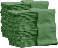 🛠️ 100 pack auto-mechanic shop towels: premium 100% cotton rags, ideal for garage, auto body shop & bar mop - commercial grade (14x14) inches logo