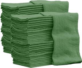 img 4 attached to 🛠️ 100 Pack Auto-Mechanic Shop Towels: Premium 100% Cotton Rags, Ideal for Garage, Auto Body Shop & Bar Mop - Commercial Grade (14x14) Inches