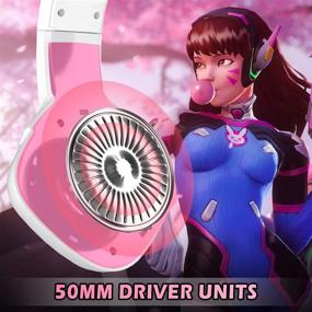 img 2 attached to 🎧 ONFINIO Gaming Headset: Noise Cancelling Microphone, Surround Sound & LED Light - Light Pink | Compatible with Xbox One, PS4, PS5, PC, Switch, Mac, Laptop