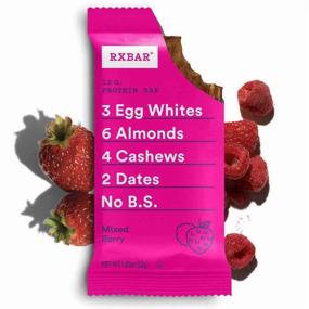 img 3 attached to RXBAR Mixed Berry Protein Bar, 1.83 oz (Pack of 4), High-Protein Gluten-Free Snack