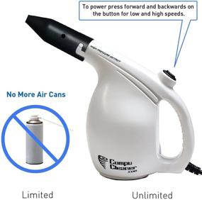 img 1 attached to 💨 Compucleaner 2.0: Powerful Electric Air Duster for Efficient Cleaning of Computers, Keyboards, and Electronic Devices - Durable ABS Plastic Design - Replaces Compressed Air Cans - White