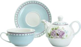 img 1 attached to Grace Teaware Porcelain 10 Ounce Romantic