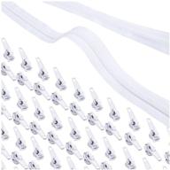 🔗 size 5 nylon coil zippers with 50 zipper sliders (white, 1.2 in x 50 yards): durable and versatile zipper supplies for diy projects and crafts logo