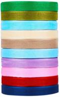 🎀 fashewelry 500 yards mixed colors organza ribbon roll - perfect for party, wedding & present wrapping! logo