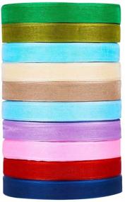 img 4 attached to 🎀 Fashewelry 500 Yards Mixed Colors Organza Ribbon Roll - Perfect for Party, Wedding & Present Wrapping!