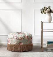 💚 vibrant and stylish: jennifer taylor home yolanda ottoman in green floral design logo