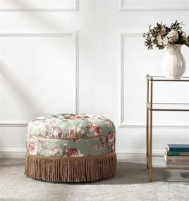 img 4 attached to 💚 Vibrant and Stylish: Jennifer Taylor Home Yolanda Ottoman in Green Floral Design