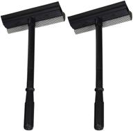 set of 2 black duck brand window and windshield cleaning sponge with rubber squeegee for effective cleaning! logo