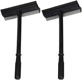 img 4 attached to Set of 2 Black Duck Brand Window and Windshield Cleaning Sponge with Rubber Squeegee for Effective Cleaning!