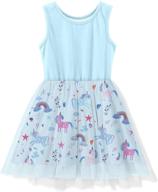 dinosaur sleeveless playwear sundress: fun 🦖 and stylish girls' twirling clothing & dresses logo