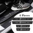 modifier 4pcs carbon fiber compatible fit buick car door front/rear sill plate protectors logo