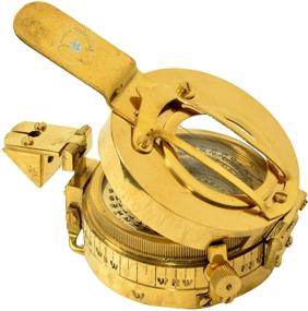 img 2 attached to 🧭 Vintage British Prismatic Compass - Nautical Pocket Military Compass with Shiny Brass