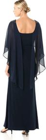 img 1 attached to Adrianna Papell Womens Chiffon Capelet Women's Clothing