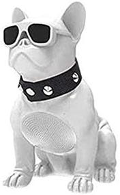 img 1 attached to CH-M10 Bulldog Head Rotatable Wireless Bluetooth Speaker Support TF Card Stereo System/FM Radio For TV Computer Phone Desktop (White)