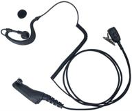 xpr 7550 7550e two way radio earpiece, caroo g shape headset with mic ptt for motorola xpr 6550 apx6000 apx4000 apx7000 xpr7580 xpr7580e xpr7350e 6580 6350 walkie talkie logo