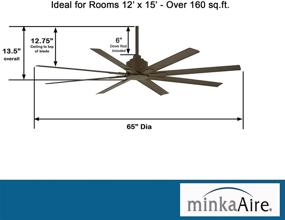 img 2 attached to 🌿 Enhance Your Outdoor Space with the Minka-Aire F896-65-ORB Xtreme H2O 65 Inch Outdoor Ceiling Fan in Oil Rubbed Bronze Finish