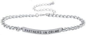 img 1 attached to Lux Accessories Silver Partners Bracelet